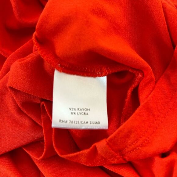 Eileen Fisher Cowl Neck Red sleeveless casual jersey summer Dress Size Small - Picture 8 of 10